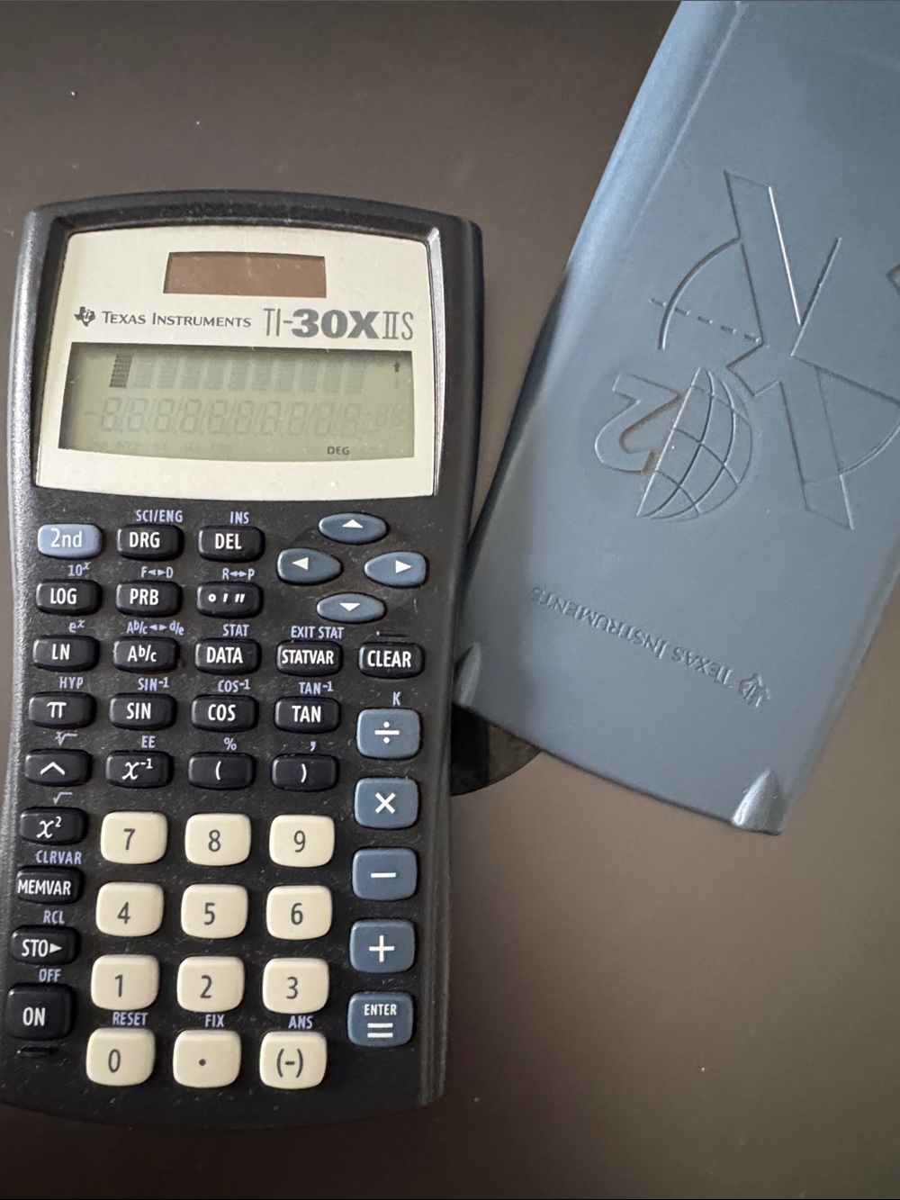 Solar Texas Instruments TI-30X IIS Scientific Calculator in Black and Blue-Gray